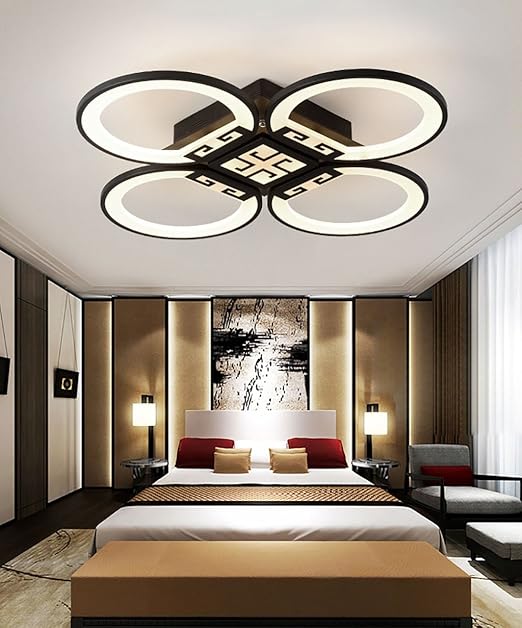 Eisen Glas Deckenleuchten Modern Einfachheit Wohnzimmer Schlafzimmer Weiss Schwarz Acryl Led Deckenleuchte Mit Lichtquelle Dimmbar Farbe Schwarz Grosse Stepless Dimming 48cm Amazon De Kuche Haushalt