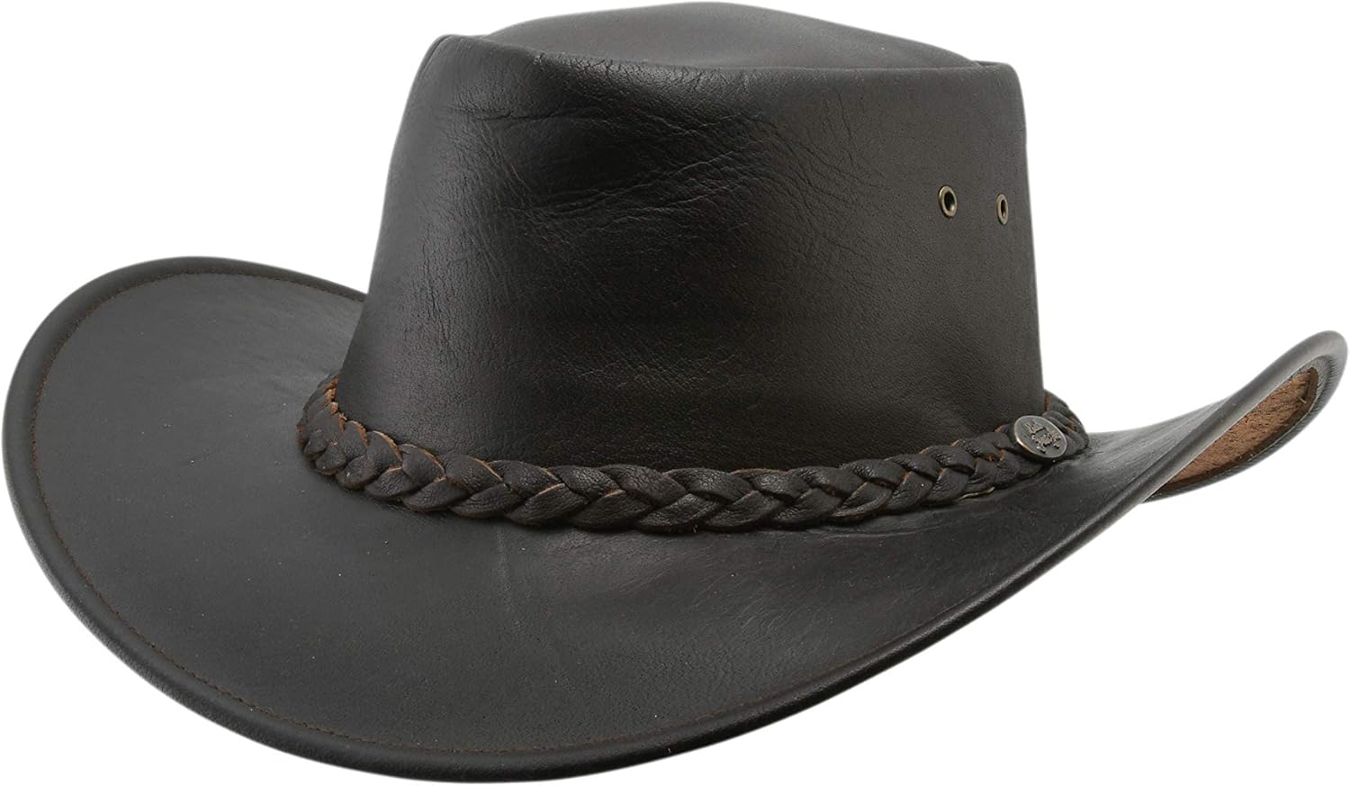 Black Jungle Denver Leather hat Western hat Full Leather Cowboy hat