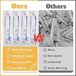50 Pack 1ml Syringes with Needle-25Ga 1