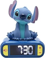 Lexibook Disney Stitch Nightlight Alarm Clock LR800D Blue