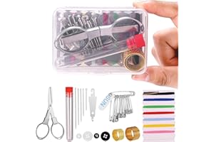2 Sets Mini Travel Sewing Kit, Portable Sewing Supplies Accessories with 16 Needles 16 Threads 24 Safety Pins 8 Position Pins