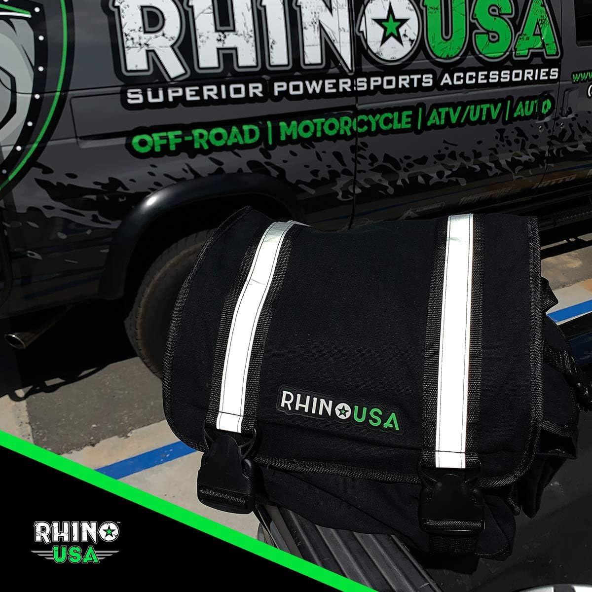 Rhino USA Recovery Gear Storage Bag - Ultimate Recovery Kit Bag for Organization in Your Vehicle - Use With Your Tow Strap, Shackles, Snatch Block or Anything You Desire - Guaranteed For Life!: Automotive