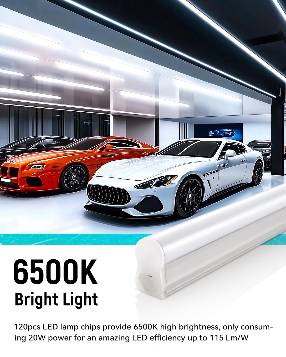 Mua (6 Pack) 4FT T5 LED Integrated Fixture, 6500K,20W,2300LM(Super ...