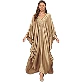 Kaftans Dresses for Women Solid Swimsuit Coverup 2025 Plus Size Beach Caftan Loungewear Mumu for House Mrs Ropper