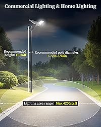 Gefolly SL-10800W Solar Street Light Outdoor