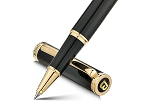 BEILUNER Luxury Rollerball Pen,24K Gold Trim,Noble and Elegant Designs,Schneider Ink Refill, Best Roller Ball Pen Gift Set fo