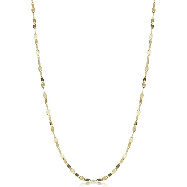 Amazon.com: Kooljewelry 14k Solid Yellow Gold Flat Link
