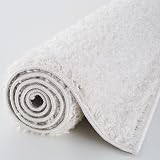THE RUGS Living Room Shaggy Rug 200x290 cm White 30 mm Thick view 4