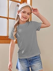 Girls Short Sleeve T Shirts Kids Summer Tops