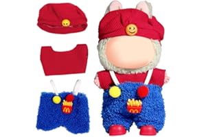 AICase for Labubu Clothes/for Labubu Outfits,Clothes Set for 17cm Lububu Doll,3 Piece Set Hat Clothing for LA BUBU, Boys and Girls Stylish Adorable Dolls Clothes Accessories (No Doll)_10