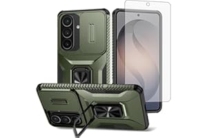 Asuwish Phone Case for Samsung Galaxy S26 5G with Slide Camera Cover Tempered Glass Screen Protector Ring Holder Stand Rugged