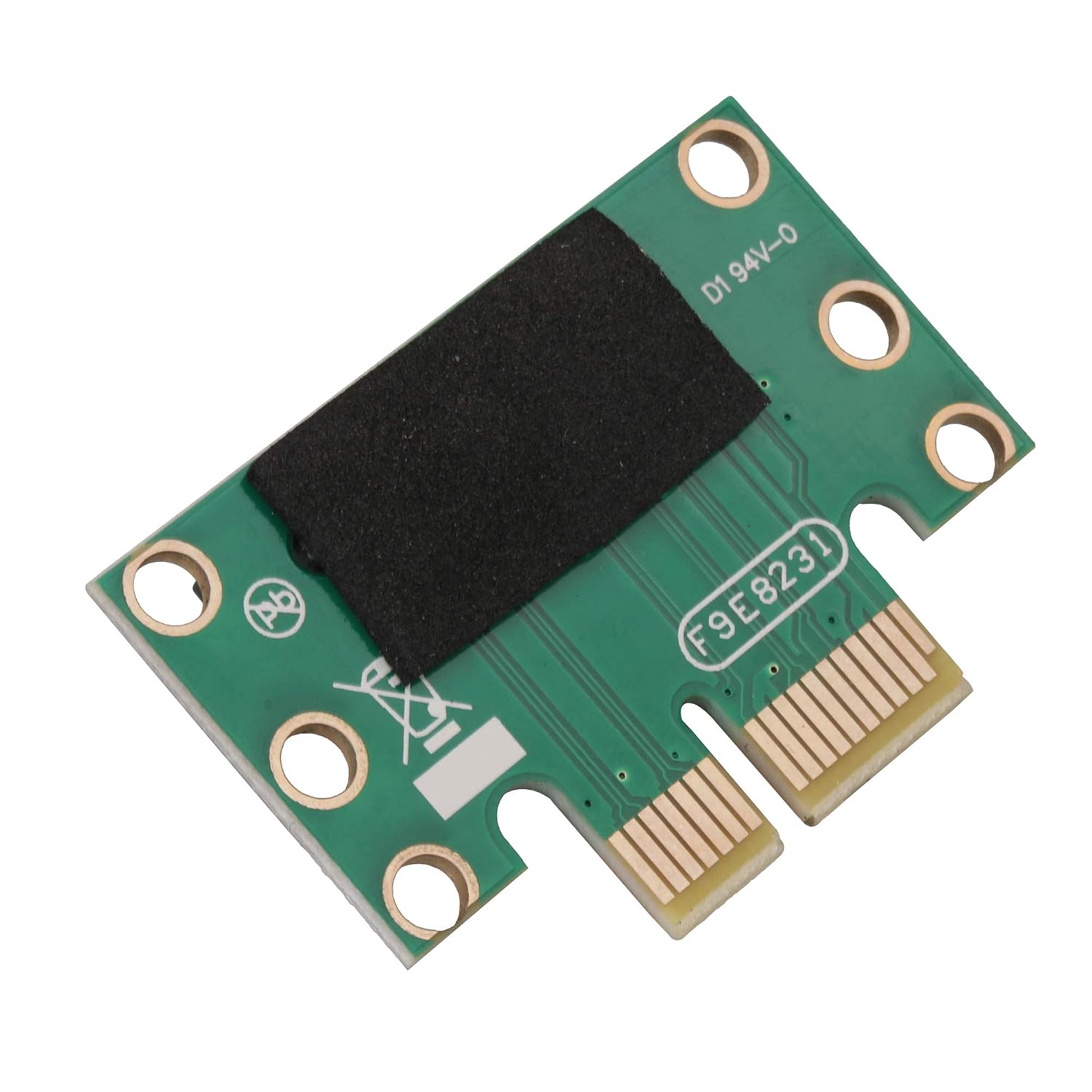 PCI-Express 1X Riser Card 90 Degree Right Angle Riser Adapter Card, Green - Image 4
