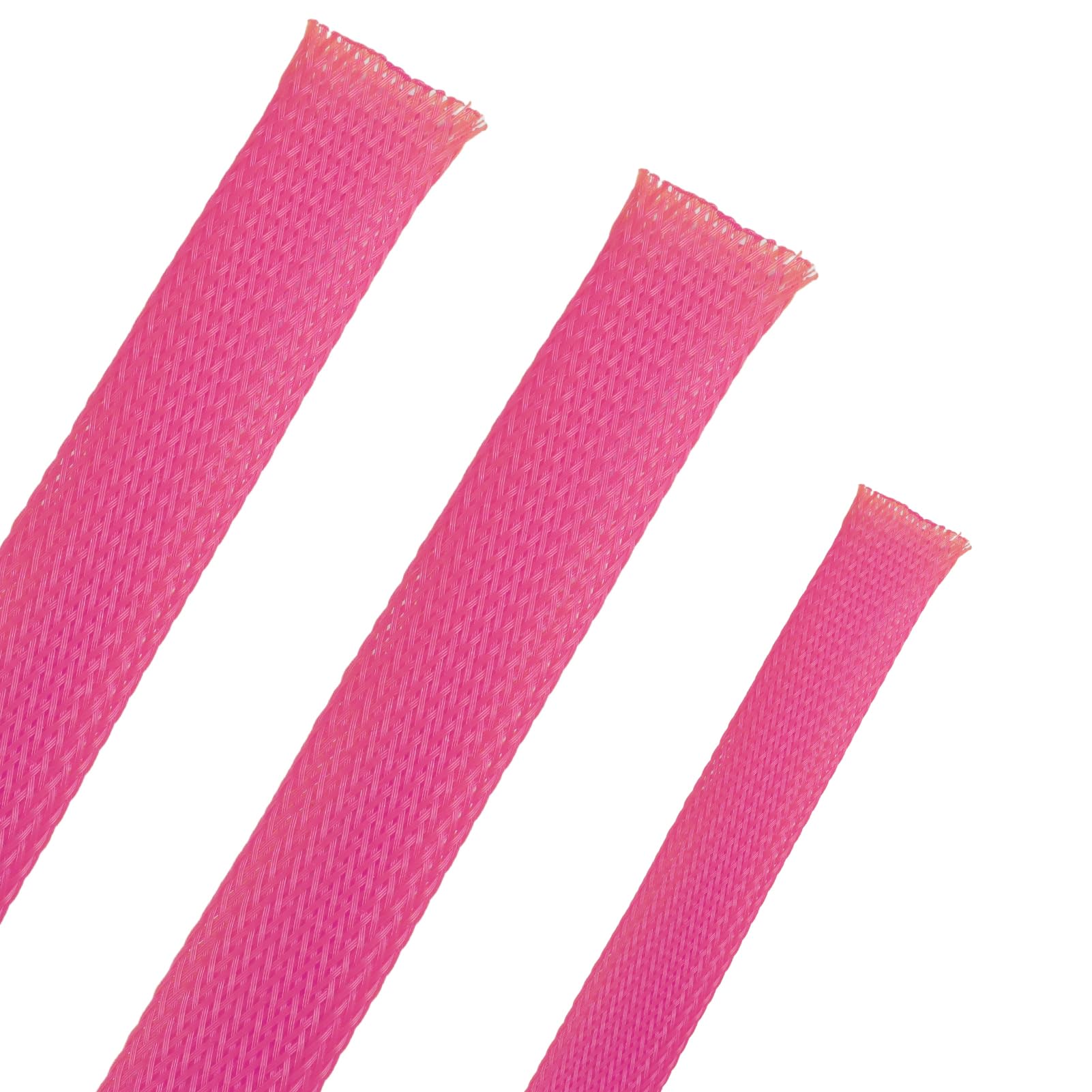 Photo 1 of 25ft PET Expandable Braided Cable Sleeve 1/2inch(12mm) Pet Braided Cable Sleeve for Audio Video Device Wire Automotive Wire (Pink)