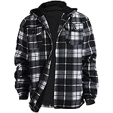 Facitisu Winter Heavy Warm Sherpa Lined Fleece Plaid Flannel Jacket Men Plus Size S-5XL Big&Tall Mens Coat