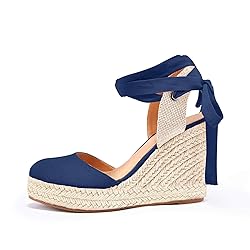 Ermonn Womens Espadrilles Wedge Sandals Platform