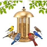 Bird Feeder, 4 LB Large Capacity Metal Mesh Bird Feeders for Outdoors | 4 Perches, With Drain Holes, Wild Birdfeeder, Heavy Duty Metal Wild Birdfeeder for Wild Finch, Cardinal, Blue Jay, Chickadee