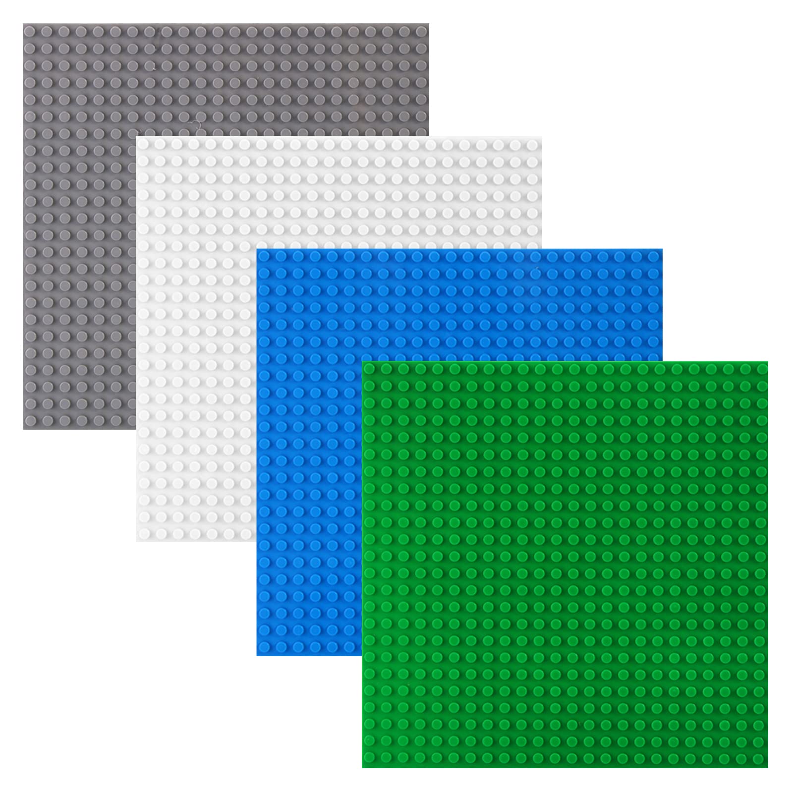 shineFinder 4 baseplate Set Building board Compatible with Lego, 7.5"x7.5", Base Plates with 24 x 24 studs, Construction Toy for Children (4 Pieces) — image 1