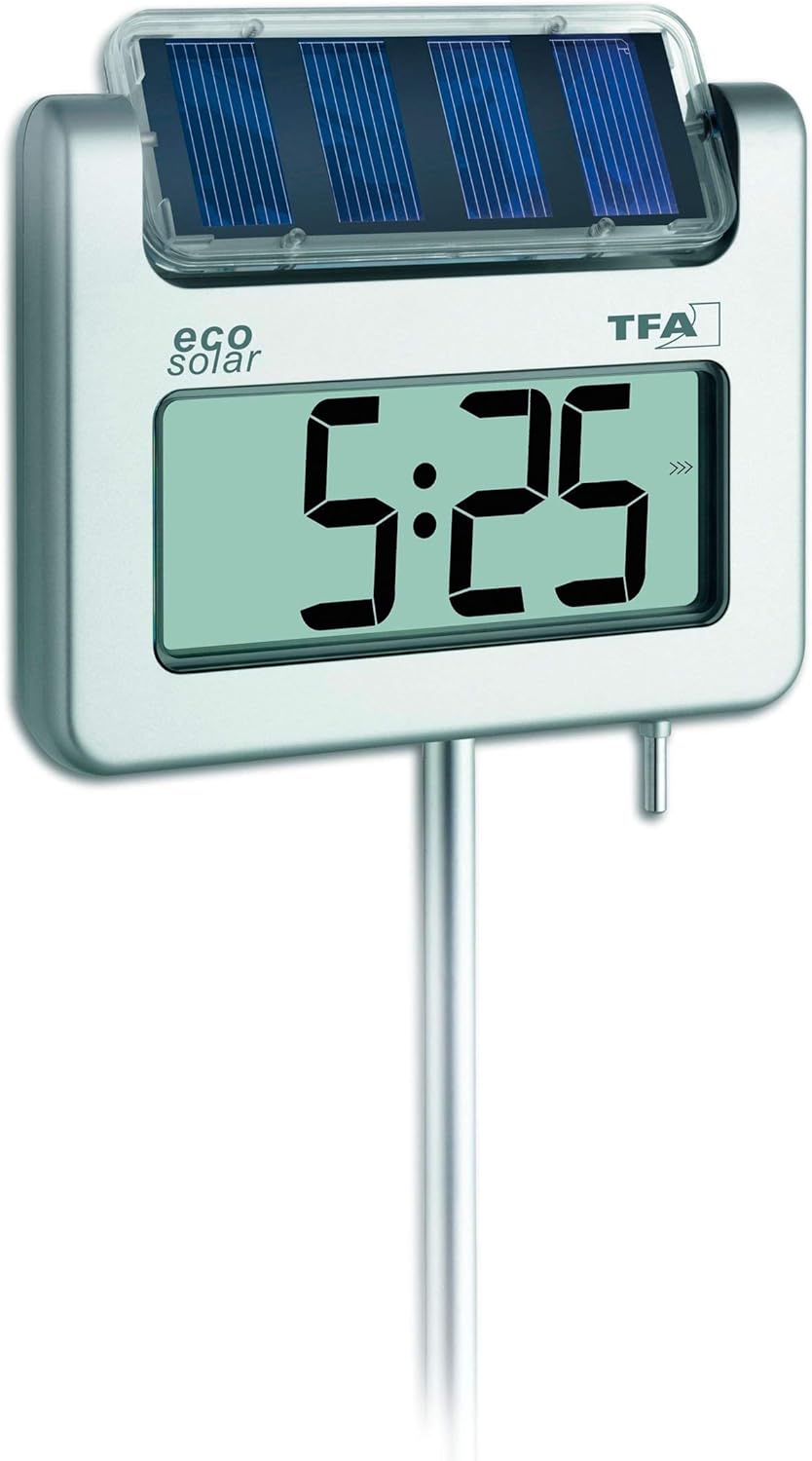 TFA Dostmann Avenue digitales Solar-Gartenthermometer, 30.2026, mit Lichtsensor