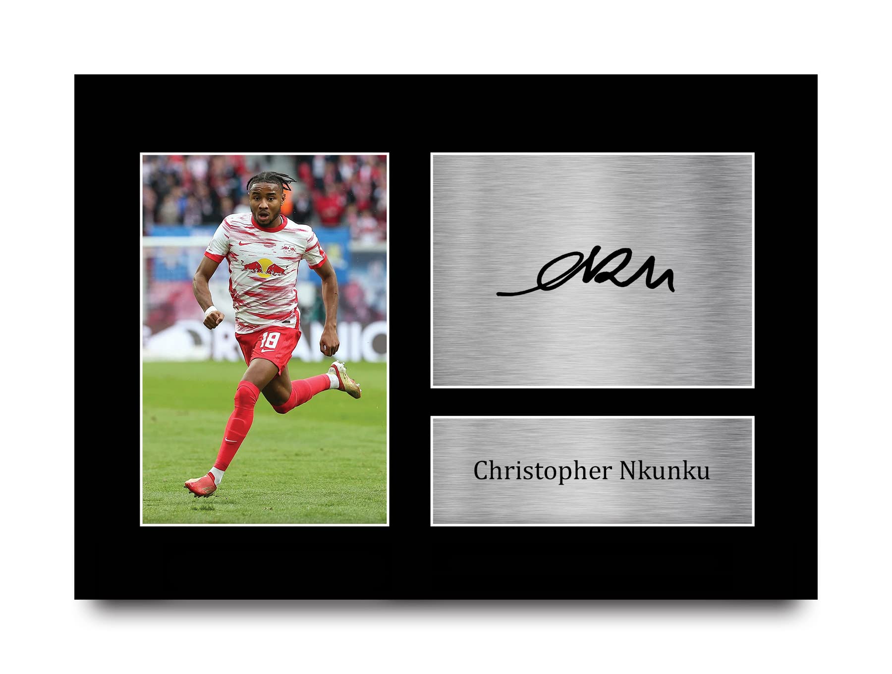 HWC Trading A4 Christopher Nkunku RB Leipzig Gifts Printed Signed Autograph Picture for Football Fans and Supporters