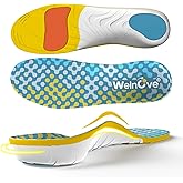 Work Boot Insoles Plantar Fasciitis - Welnove Heavy Duty Inserts for Pain Fatigue Relief, Standing All Day - High Arch Support Shoe Insoles Orthotic for Flat Feet, Achilles Tendonitis, Men Women (M)