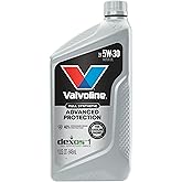 Valvoline Advanced Full Synthetic SAE 5W-30 Motor Oil 1 QT | Proven to maximize engine life, 40% stronger wear protection, 15% better deposit defense, up to 2.5X better heat protection