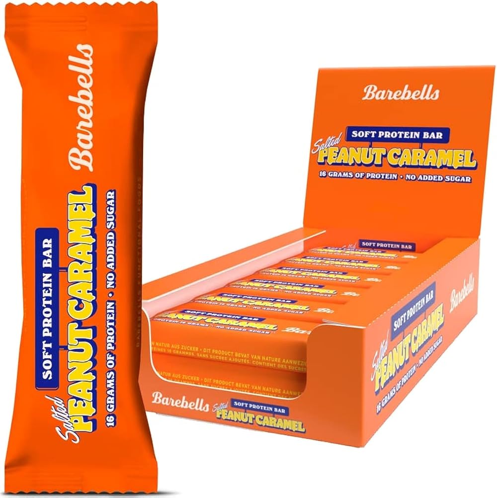 Barebells Protein Bars 12 Count 16g Peanut Caramel Low Carb Sugar Free