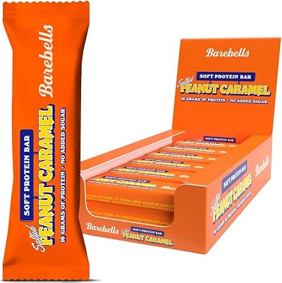 Barebells Protein Bars 12 Count 16g Peanut Caramel Low Carb Sugar Free