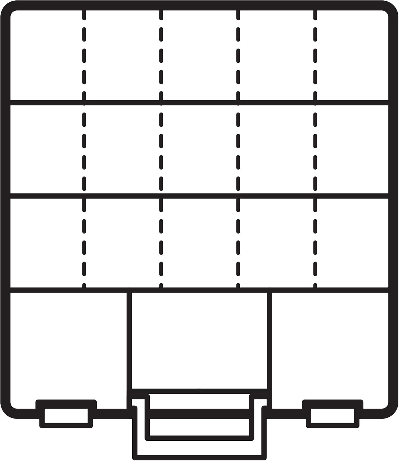 Flambeau Outdoors 9007 Tuff Tainer - 19 Compartments - Double Deep - Half Bulk (Includes (12) Zerust Dividers),Multi: Sports & Outdoors