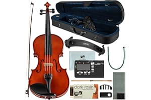 Franz Hoffmann Amadeus Solid Wood 4/4 Violin for Beginners, Starter Violins Full Set for Students with Case and All Accessories Included, Violin Instruments for Kids & Adults