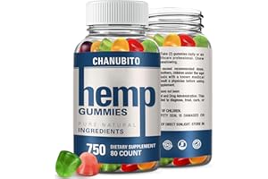 CHANUBITO Hemp Gummies 100% Natural Organic Hemp Supplement for Pain Sleep Anxiety - High Potency Pure Hemp Oil Extract Edibles Gummy 1 Pack, Vegan, Non-GMO