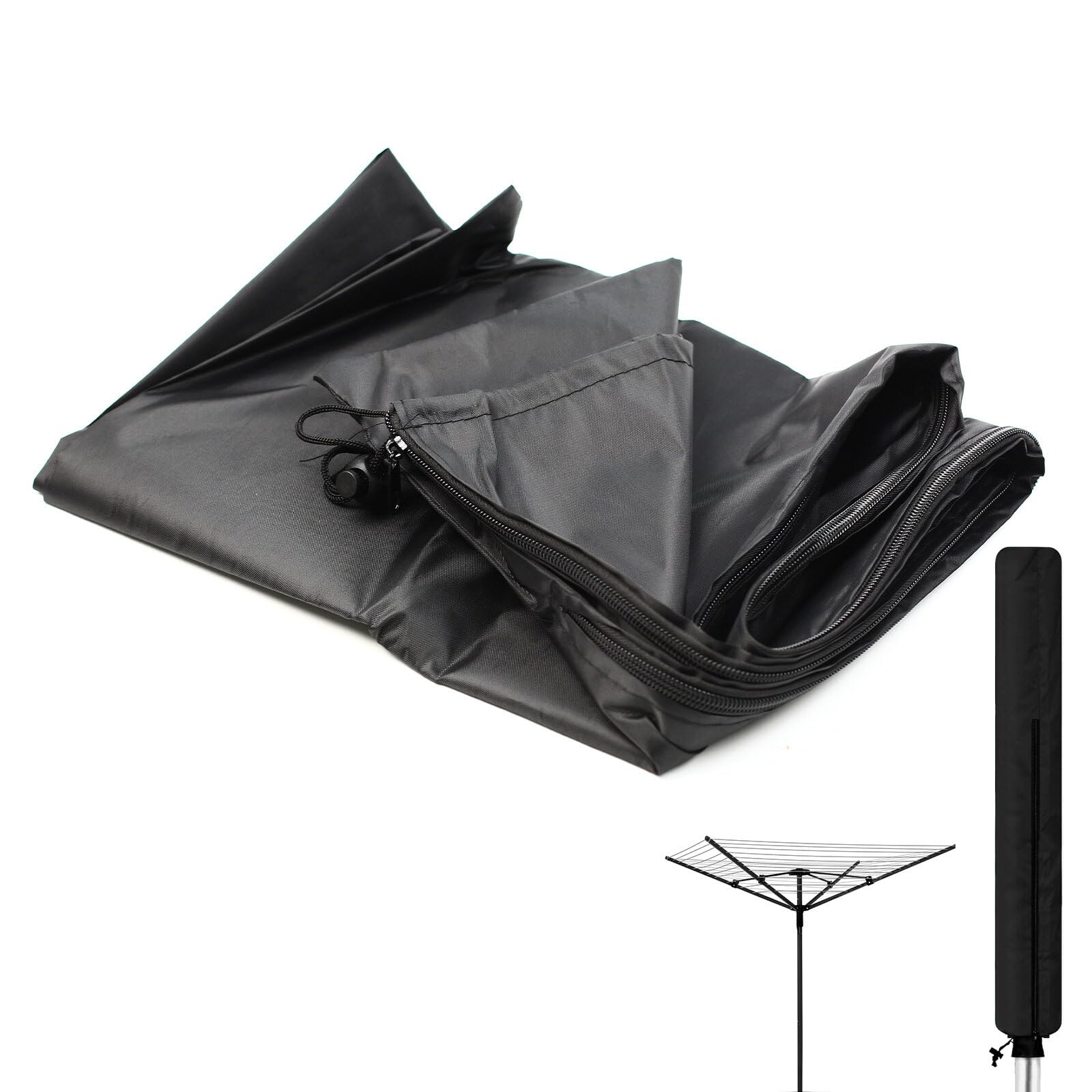 XiangSKY Rotary Washing Line Cover Heavy Duty Rotary Clothes Line Cover with Zip - Protective Weather Resistant Parasol Cover for Garden Dryer and Airer