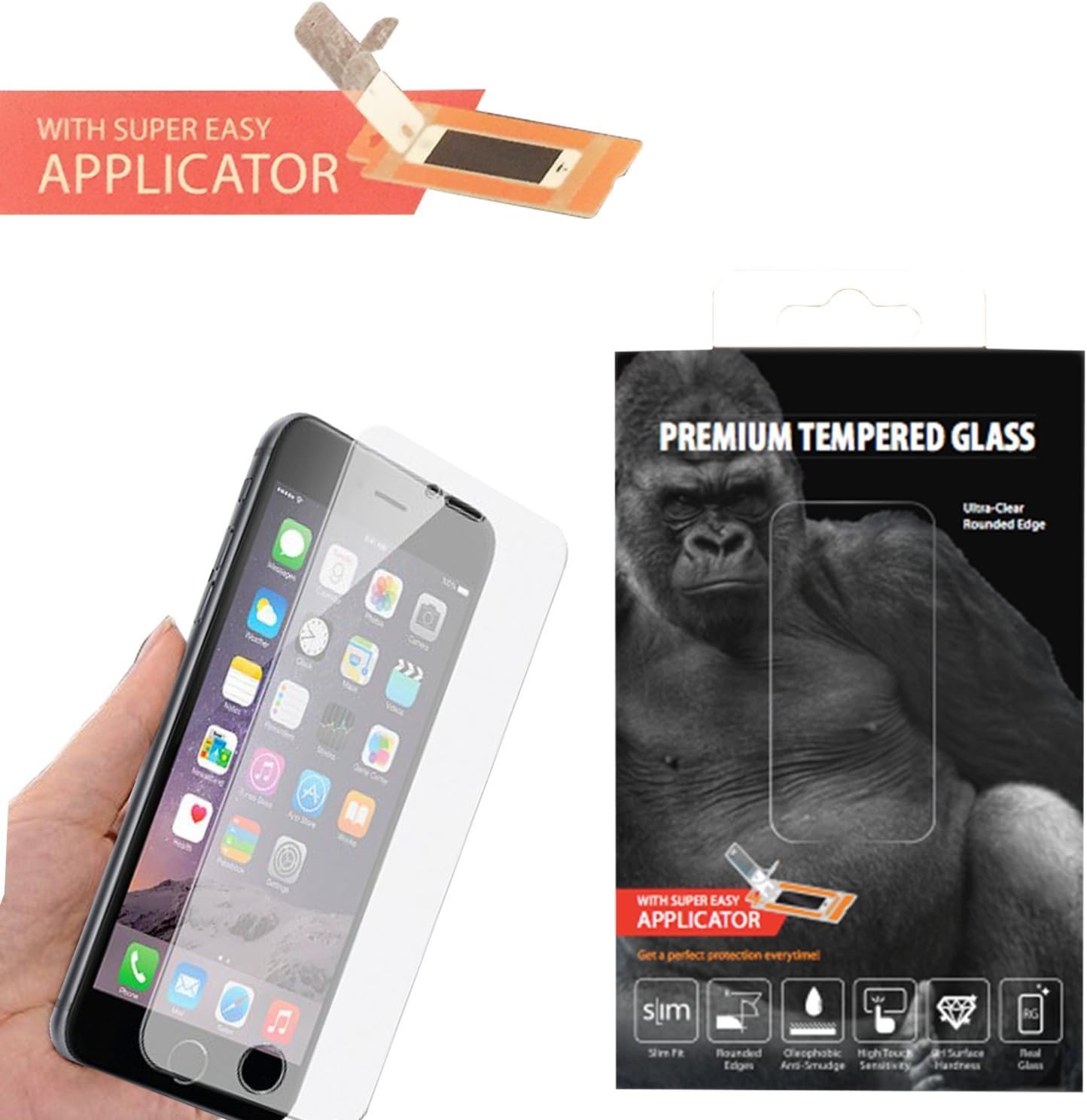 Premium Tempered Glass Screen Protector with Applicator Kit
