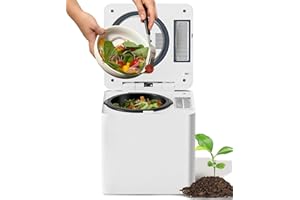 MERIOR 3L Electric Composter for Home, Kitchen Compost Bin for Countertop, Odorless/Auto-Clean/LED Display, One-Touch Composting to Handle Daily Household Food Waste.