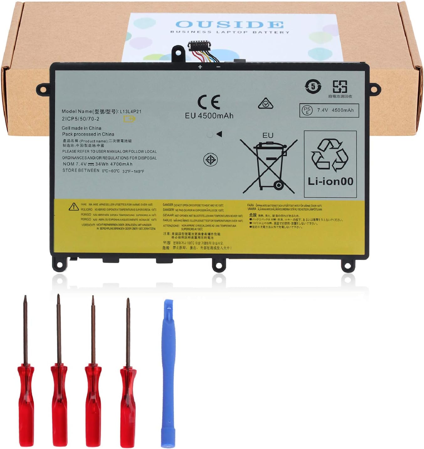 Amazon Com Ouside L13l4p21 L13m4p21 Laptop Battery 7 4v 34wh 4700mah Battery For Lenovo Yoga 2 11 428 332 11 6 11 332 Home Audio Theater