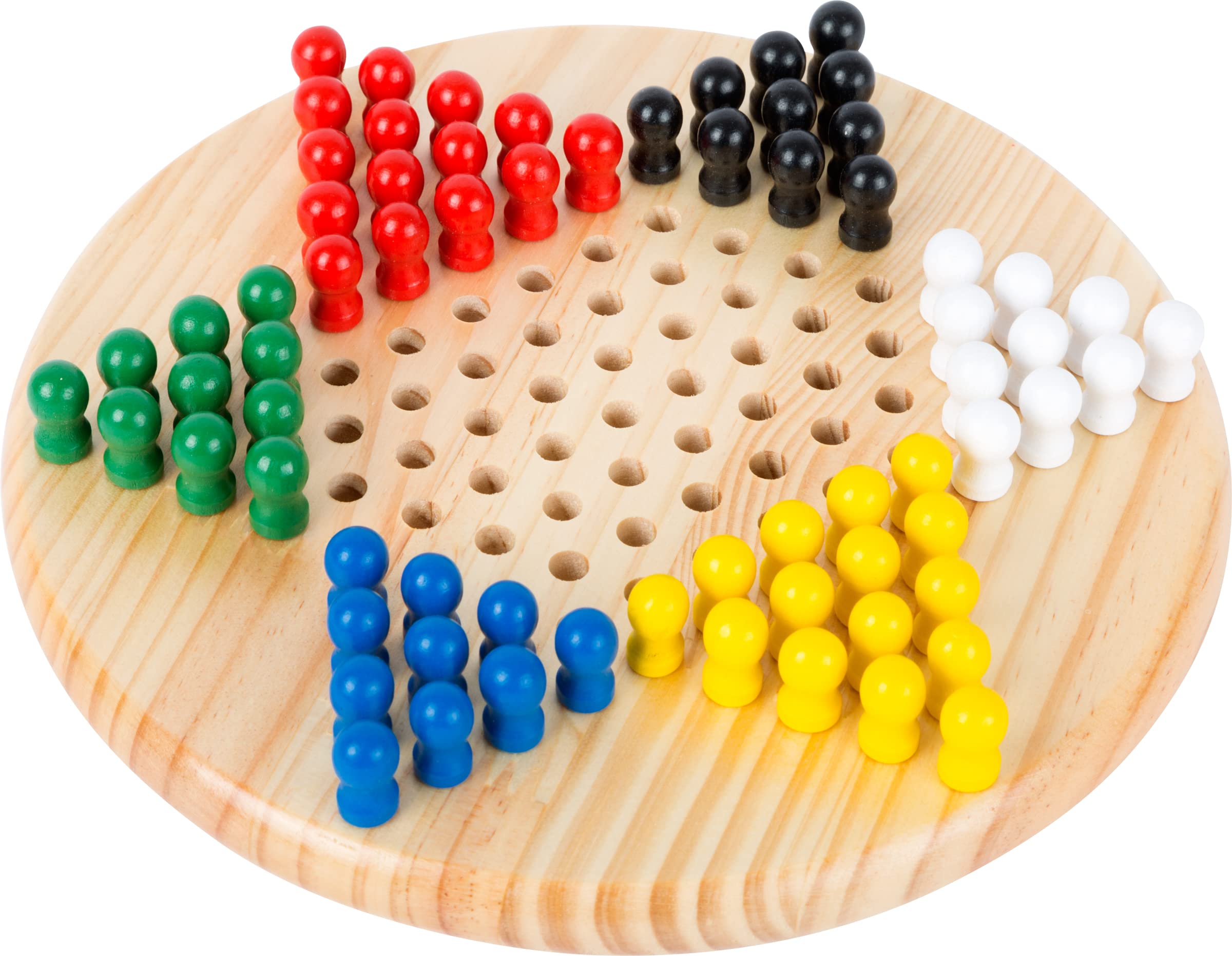 Traditional wooden Chinese Checkers game
