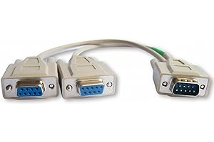 Your Cable Store 1 Foot 9 Pin Serial Splitter Cable DB9 1M / 2F RS232