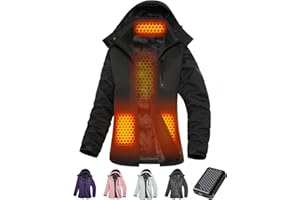 Graphene Heated Jacket for Women Fur Lined with Large Capacity Battery Pack