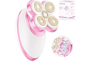 SAWKISM Electric Razors for Women Legs, Upgraded Magnetic Flawless Electric Shaver for Women, Rechargeable Waterproof Women's Bikini Trimmer for Arms Legs and Pubic Area (Pink)
