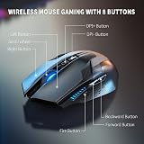 TECKNET Wireless Gaming Mouse 4800 DPI 8 Buttons 2.4G Nano Receiver view 5
