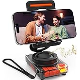 Cell Phone Stand with Wireless Bluetooth 5.4 Speaker, Portable Bluetooth Speaker for phone Compatible with iPhone/iPad/Galaxy, for Desk, Home & Outdoors – Best Gift for Him, Her, Teens and Adults