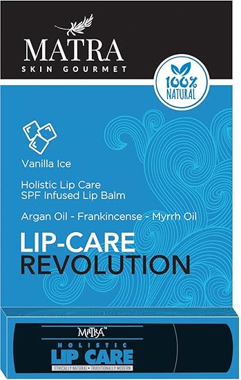 Matra Vanilla Ice Moroccan Gold Natural Lip Balm, Blue, 9g