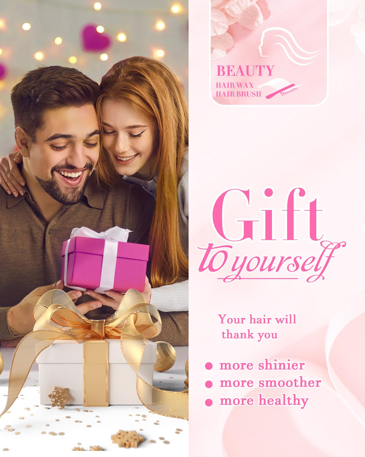 Hair Wax Stick Slick Back Hair Brush Set – Flyaway Control for Women, Kids & Men, Smooth Frizz, Defined Edges, Creates Sleek Ponytails & Buns – Styling Accessories & Stocking Stuffers for Teen Girls