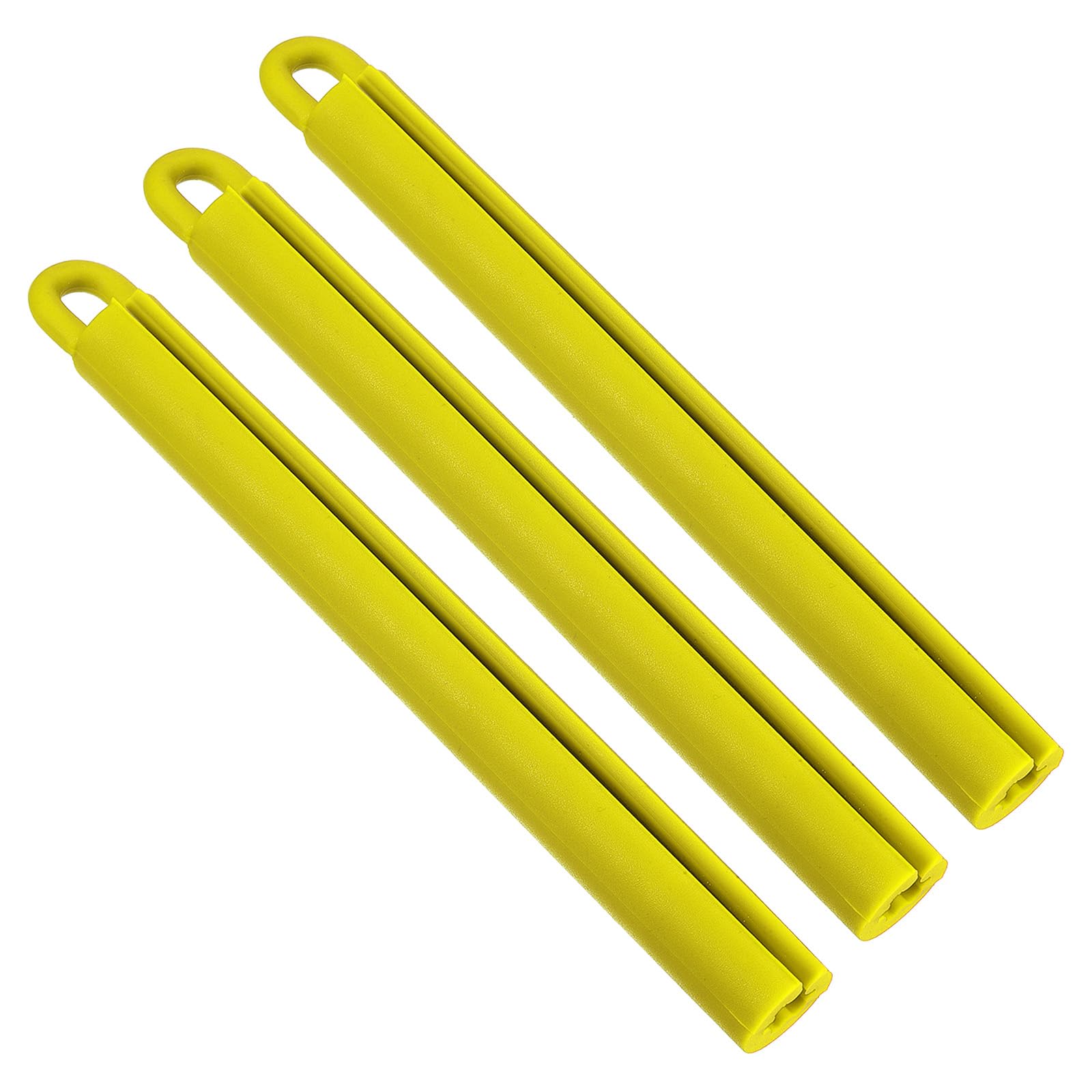 PATIKIL 7.5" Pool Cue Hanger, 3Pcs Snooker Billiard Table Cue Stick Rod Sleeve Hanging Tool Accessory, Yellow