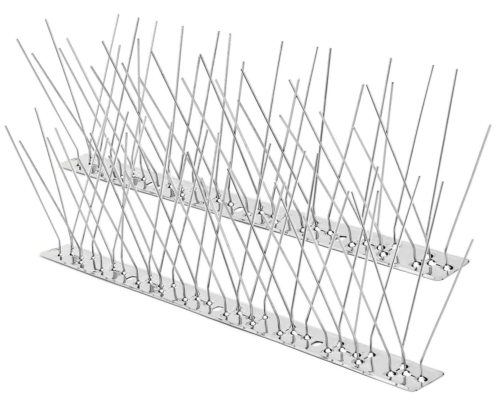drado Bird Spikes with Stainless Steel Base, Pigeon Spikes for Roofs and Windows, Bird Control Spikes-Cover Stainless Steel Pigeon Spikes Easy Setup And Removal（330cm）