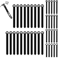 Self-Gripping Cable Ties by Wrap-It Storage, Black, 40 Pack (5 Inch and 8 Inch Straps) – Reusable Hook and Loop Cord Organizer Cable Ties for Cord Management and Desk or Office Organization
