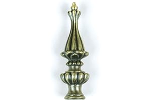 Jandorf 60111 Finial Victorian, 3-1/2" Long 1/8 IP Thread Tiffany Antique Brass Finish