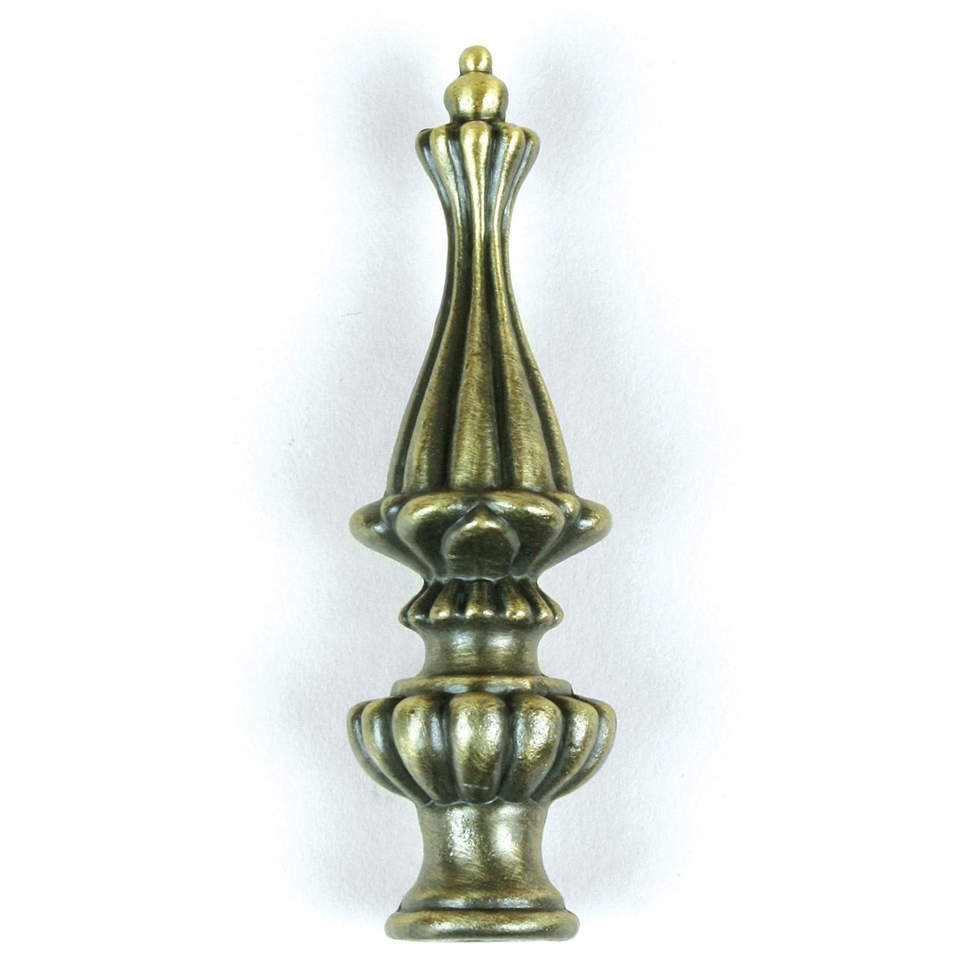 Jandorf 60111 Finial Victorian, 3-1/2" Long 1/8 IP Thread Tiffany Antique Brass Finish