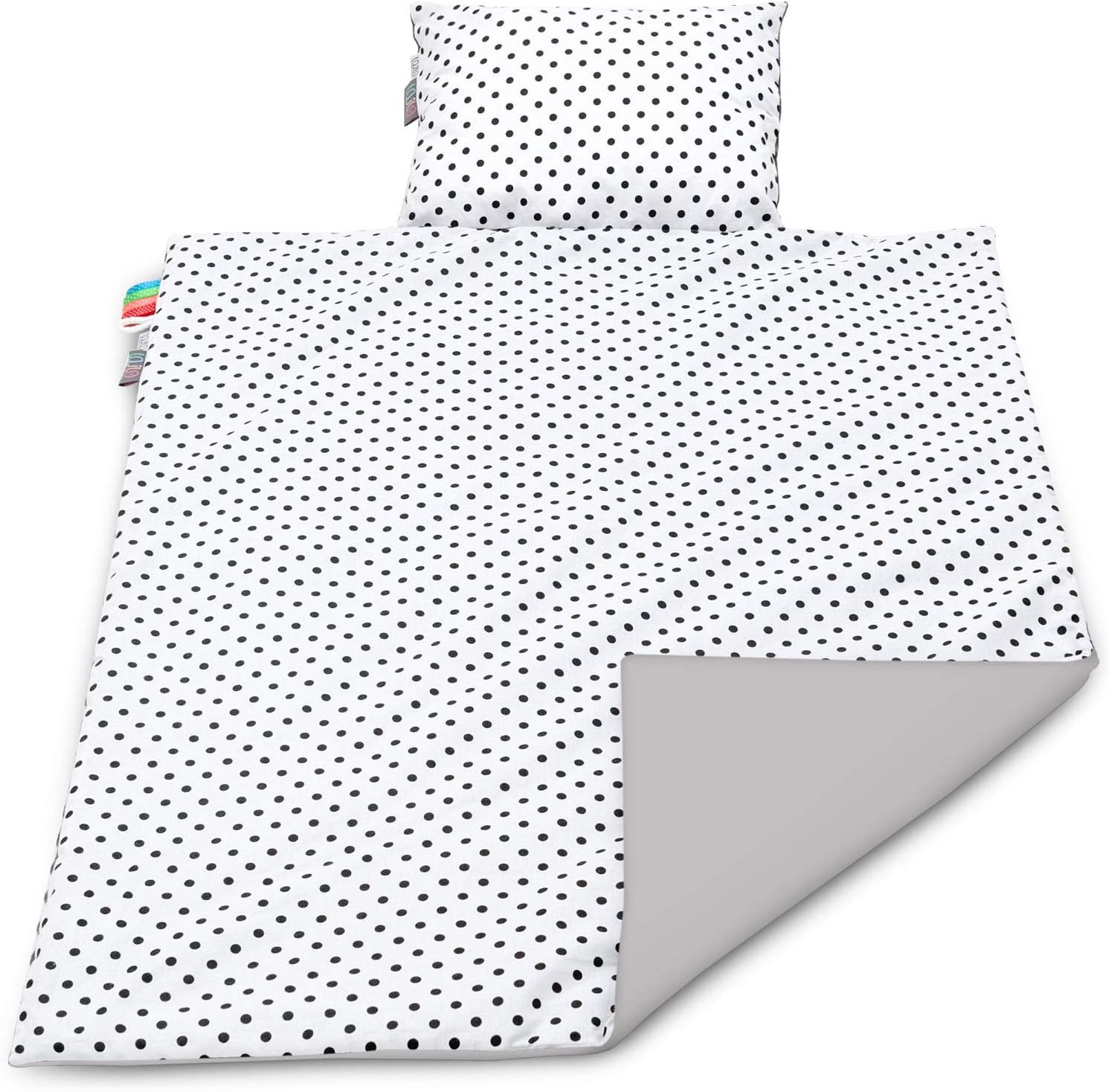 cot bed quilt and pillow