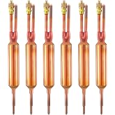 Shimeyao 6 Pcs Refrigeration Filter Dryer with Charging Valve 1/4x1/4 | Refrigerant Liquid Line Directional Filter Drier with Charging Valve 25 Grams Compatible with R12 R22 R502 R134a and R407c
