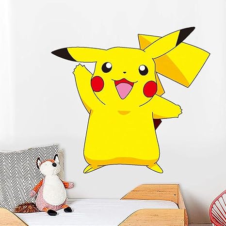 Amazon Ligoiピカチュウステッカーの漫画の壁紙ポケモンステッカー粘着塗装防水ウォールステッカーdiy38 35 Cm ウォールステッカー オンライン通販